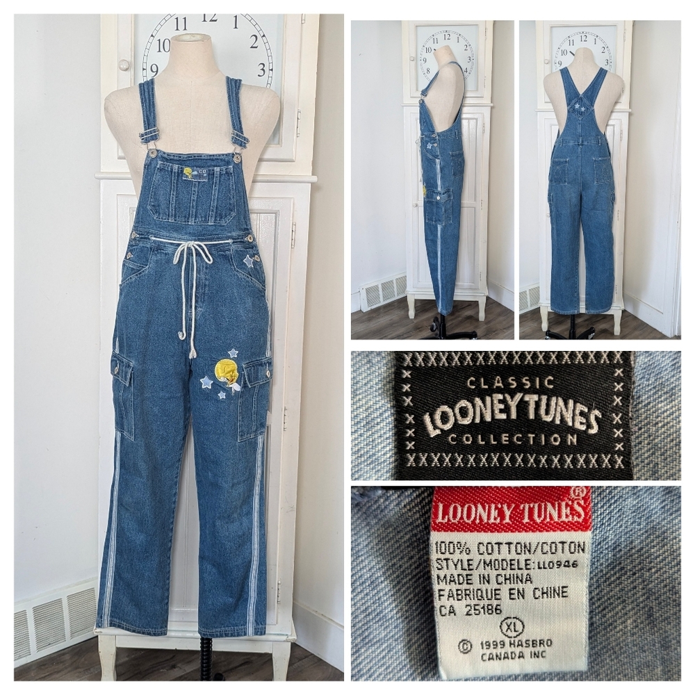 Vintage 1999 LOONEYTUNES Denim Overalls